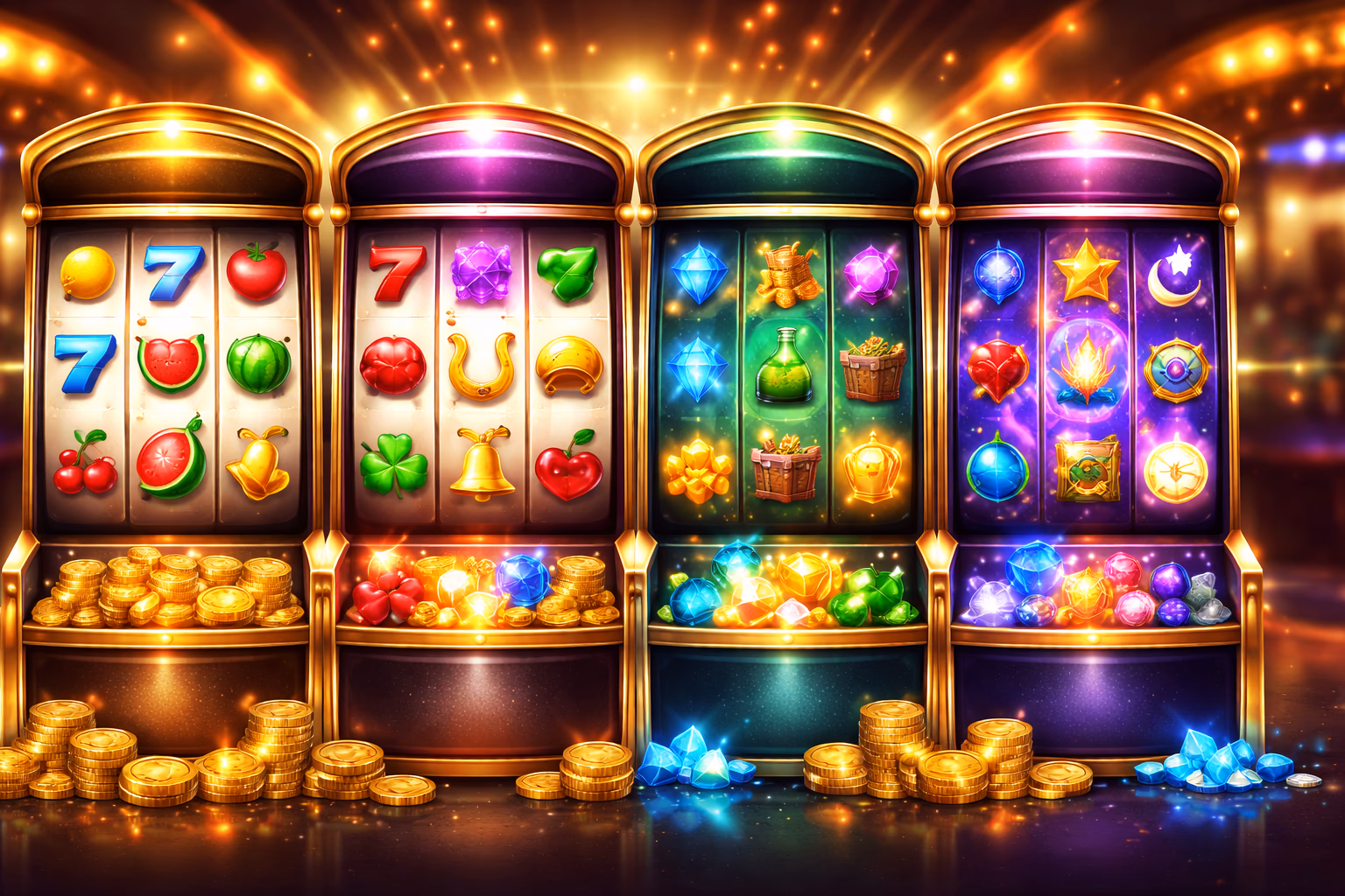 Tragamonedas destacadas y categorías de carretes 1bet